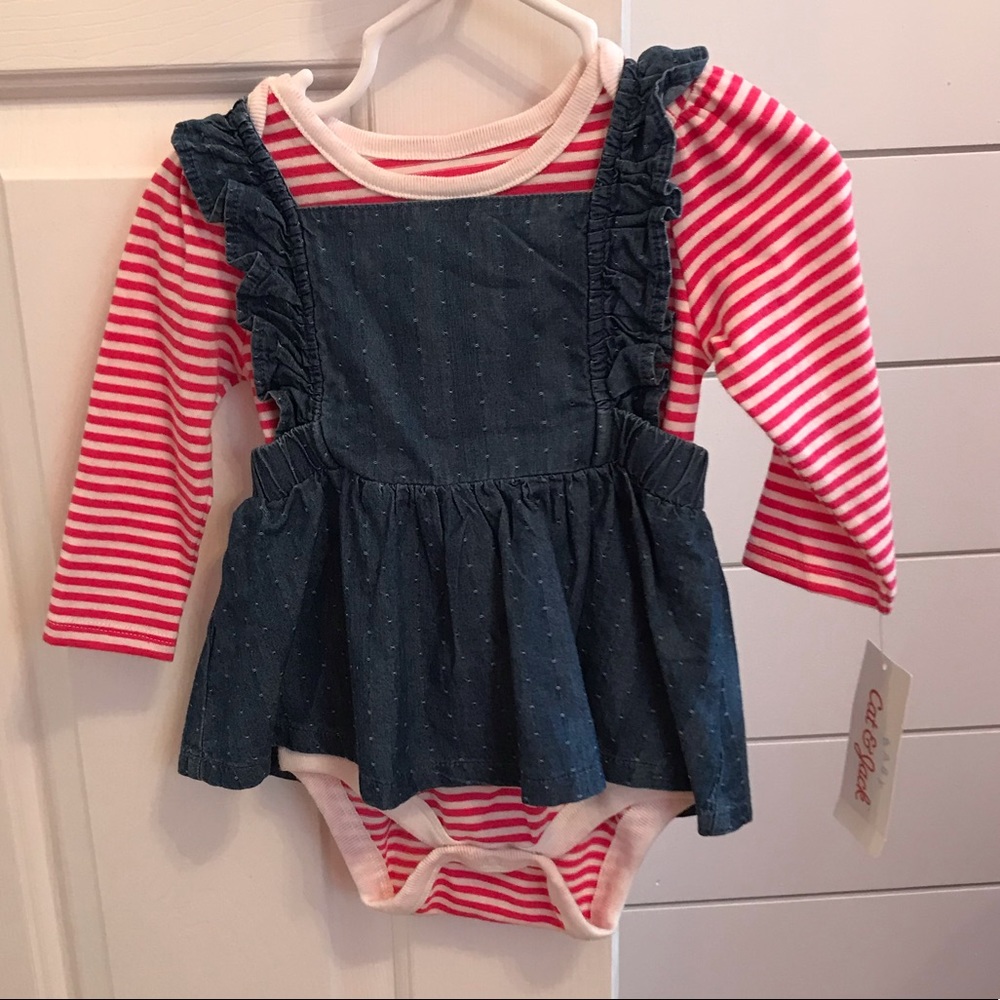 Baby girl dress and onesie 3-6 months